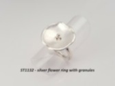 Silver flower ring 